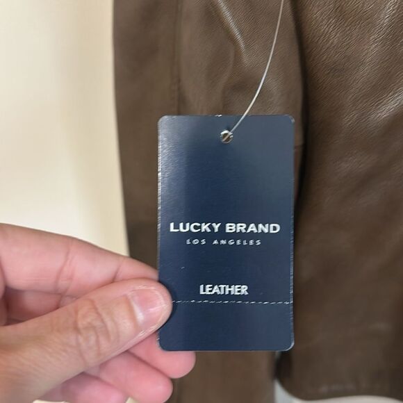 NWT Lucky Brand Genuine Leather Moto Style Jacket - Picture 9 of 9